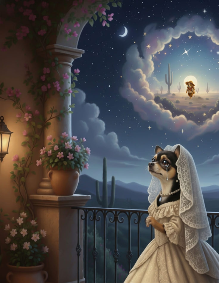 La Lupita beneath the night sky